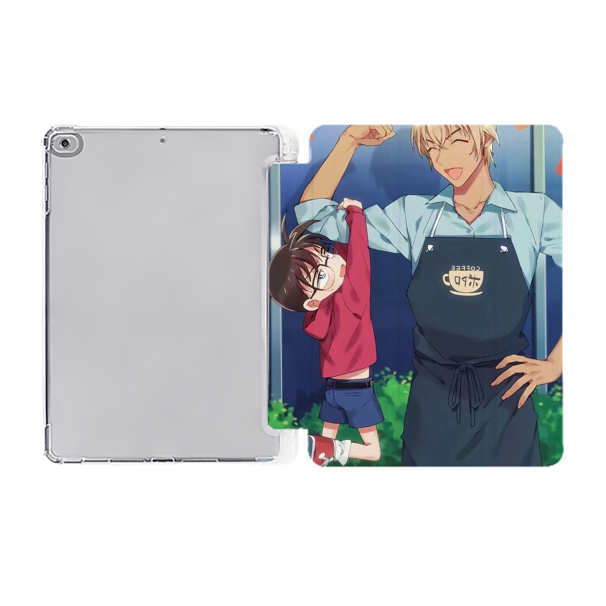 （画像用） 名探偵コナン Detective Conan IPad ケース ペン収納付き 三つ折りスタンド PUレザー×シリコン 対応機種9.5/10.5/10.9インチ